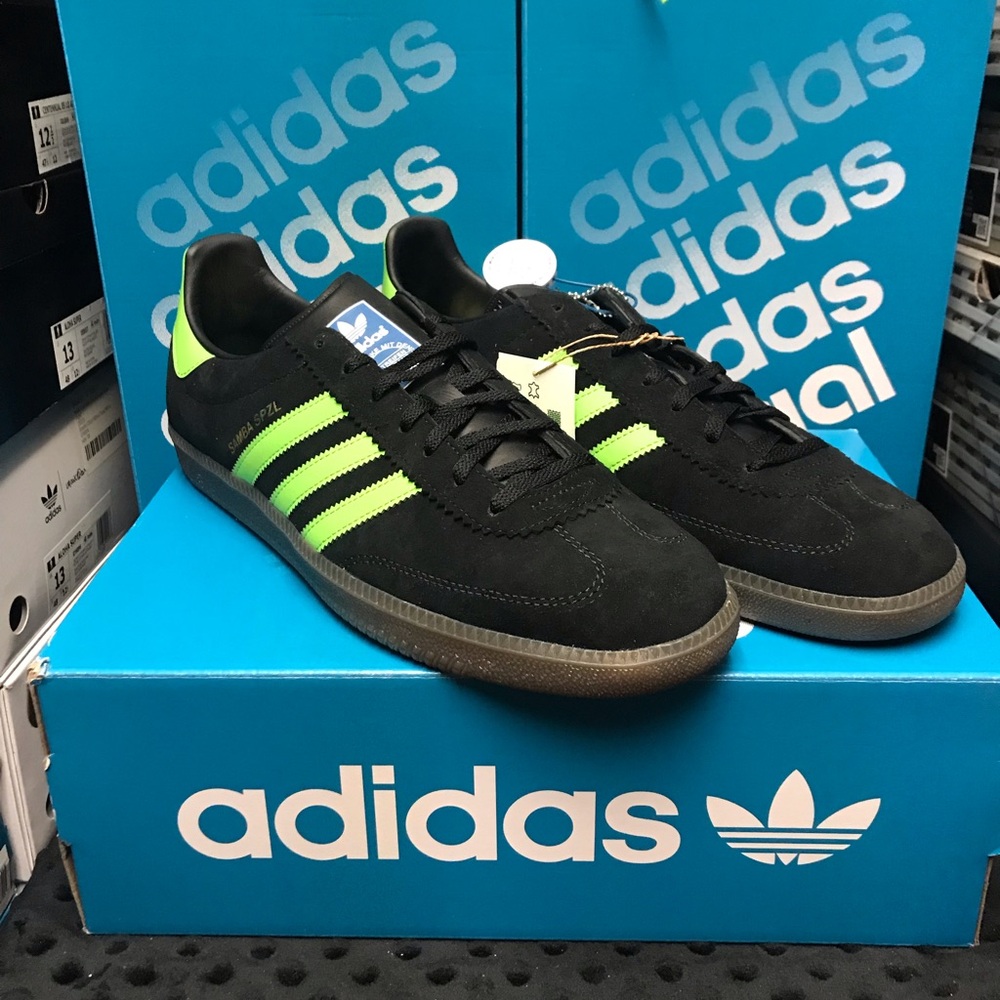 adidas Originals Samba Deco SPZL Black/Lucid Lime 13M IF5738 NWT DS OG BOX - Picture 9 of 14